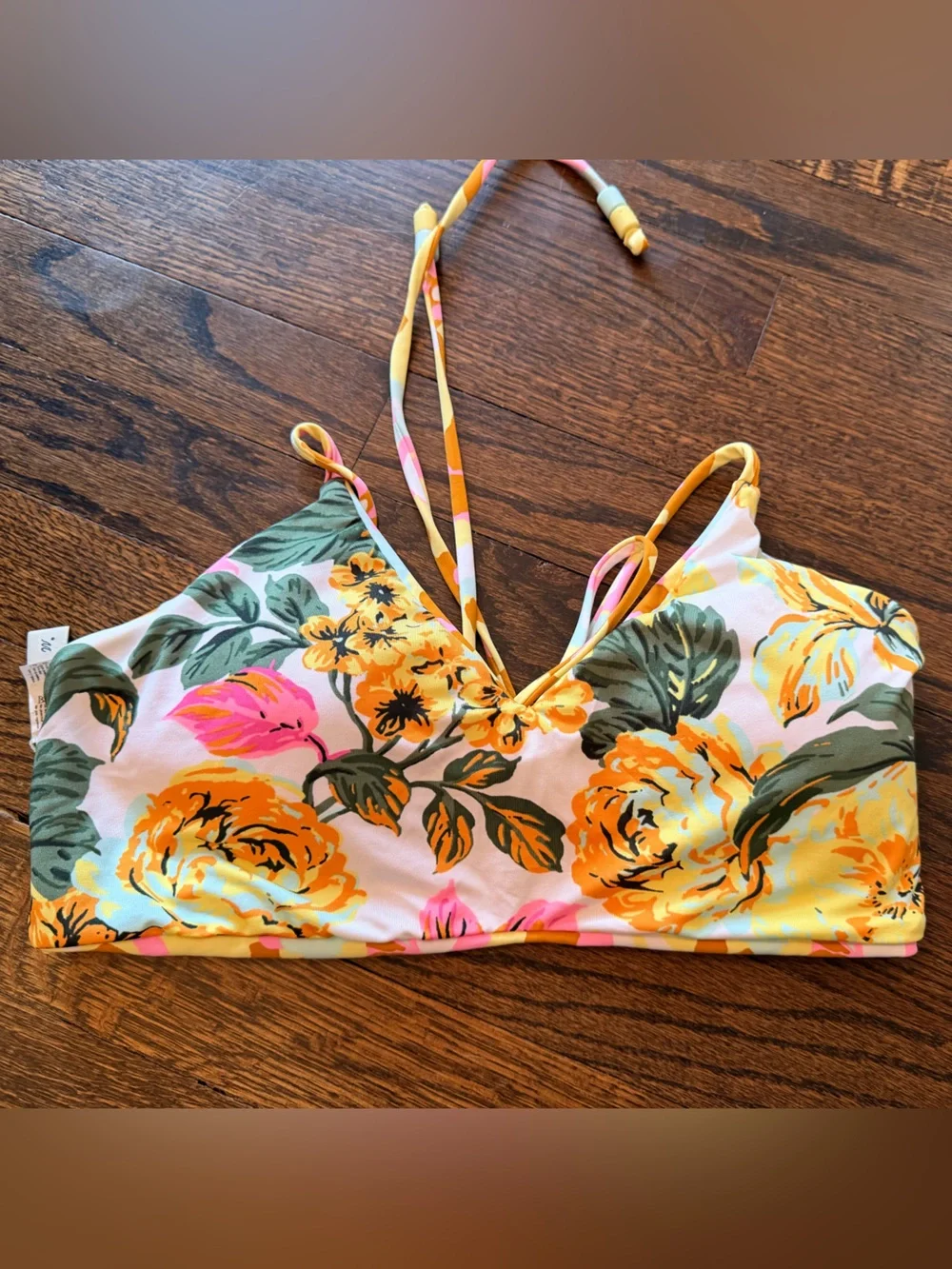 MAAJI, Floral Swim Top in Yellow, Pink & Green